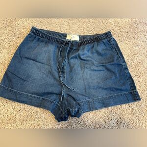 Cloth and Stone Blue Denim Chambray Shorts